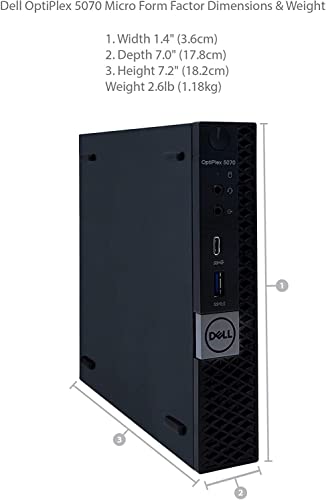 Dell Optiplex 5070 Micro PC (MFF) Intel Core i5-9500T(6-Core) Intel 9560 WiFi + BT 512GB SSD 16GB RAM Win 11 PRO (Renewed)