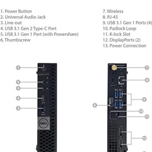 Dell Optiplex 5070 Micro PC (MFF) Intel Core i5-9500T(6-Core) Intel 9560 WiFi + BT 512GB SSD 16GB RAM Win 11 PRO (Renewed)