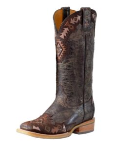 tin haul women's tribe vibes western boot broad square toe brown 7 m us