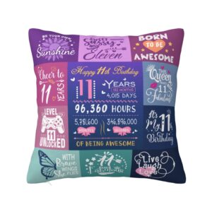 trisg 11th birthday gifts for girls, birthday gifts for 11 year old girls,11 year old girl birthday gifts, birthday gift 11 year old girl,11 year old girl birthday gift ideas pillow covers 18x18