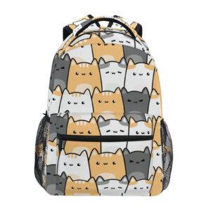 Miaoquhe Cute Cats Backpack for Girls Teenage, Cartoon Animal Backpacks Waterproof Durable School Backpack Personalized Laptop for Hiking Traveling Camping