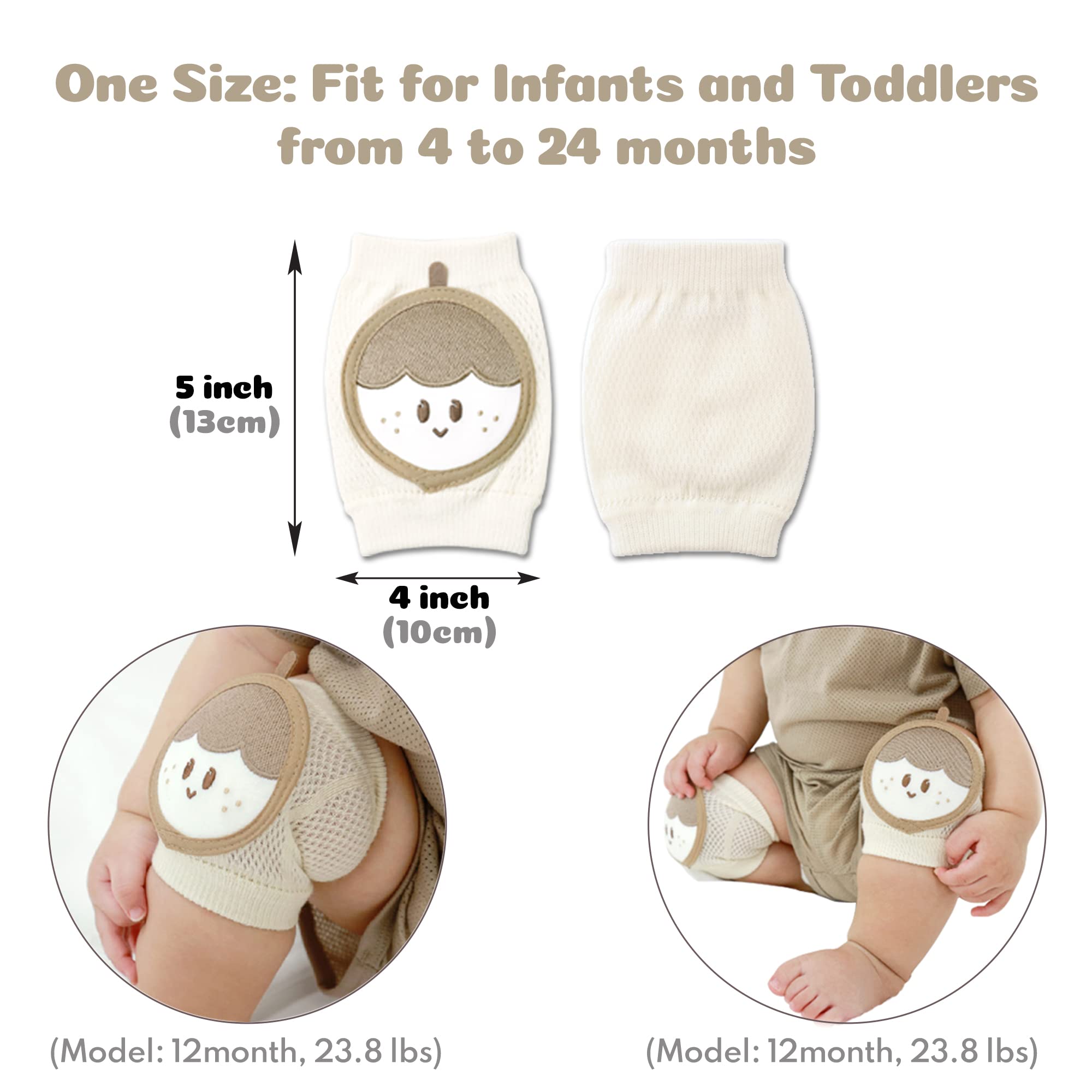 MEREBE Baby Knee Protection Pads (Acorn)