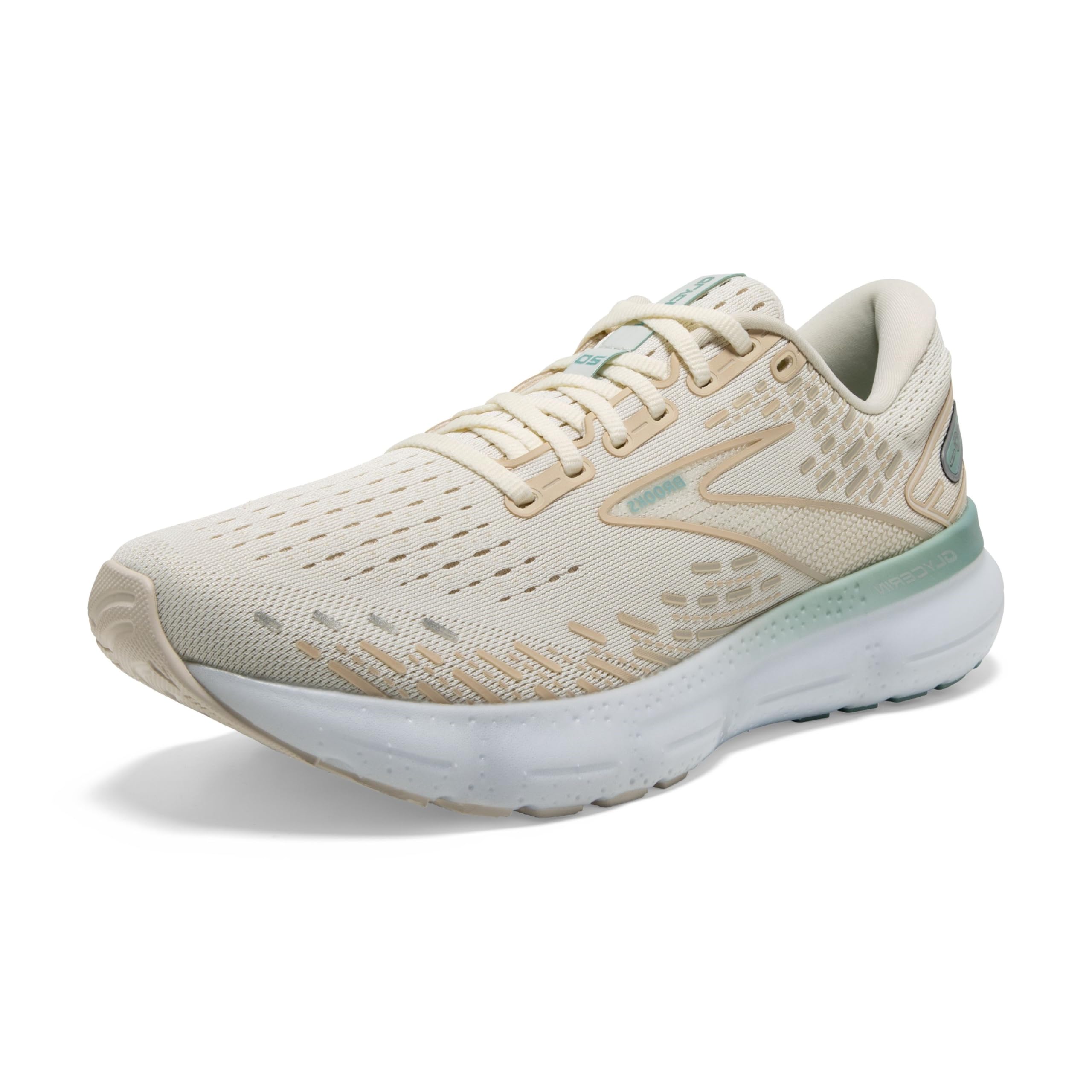 Brooks Men's Glycerin 20 Neutral Running Shoe - Coconut Milk/Aquifer - 10.5 Medium