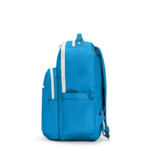 Kipling Women's Seoul 15" Laptop Backpack, Durable, Roomy with Padded Shoulder Straps, Built-in Protective Sleeve, Eager Blue Fun, 13.75''L x 17.25''H x 8''D