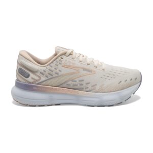 Brooks Women's Glycerin 20 Neutral Running Shoe - Snow White/Blush/Cosmic Sky - 8.5 Medium