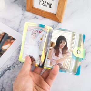 Lusofie 2 Pcs Mini Photo Album 4X3 Polaroid Photo Albums Instax Photo Album for Fujifilm Instax Mini Style Cameras Kpop Photocard Polaroid Snap SnapTouch Instant Print Digital Cameras