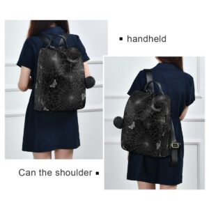 ALAZA Spiderweb Butterfly Dragonfly Women Backpack Anti Theft Back Pack Shoulder Fashion Bag Purse