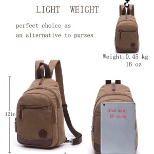 UISKOOPW Sling Bag Small Crossbody Backpack Casual Daypack for Women Men