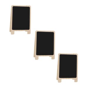 anneome 3pcs message board wedding chalkboard signs mini wood chalkboard labels tabletop easels for painting black mini table wooden billborads cypress catering supplies buffet