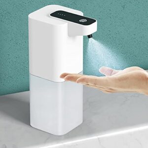 Eforcase Soap Dispenser, Automatic Foaming Hand Soap Dispenser Touchless Foam Soap Dispenser Rechargeable Bathroom Countertop Soap Pump for Bathroom Kitchen 15.2oz/450ml