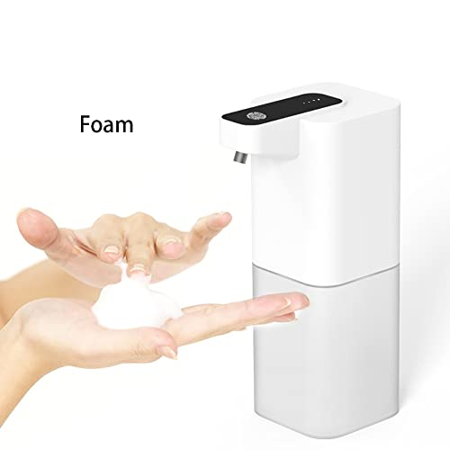 Eforcase Soap Dispenser, Automatic Foaming Hand Soap Dispenser Touchless Foam Soap Dispenser Rechargeable Bathroom Countertop Soap Pump for Bathroom Kitchen 15.2oz/450ml
