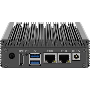 CWWK X86-P2 Fanless Mini PC J4125 Quad Core 2X i226-V 2.5G Nics Firewall Computer NVMe 2xUSB3.0 Industrial Soft Router. (8G RAM 128G SSD)