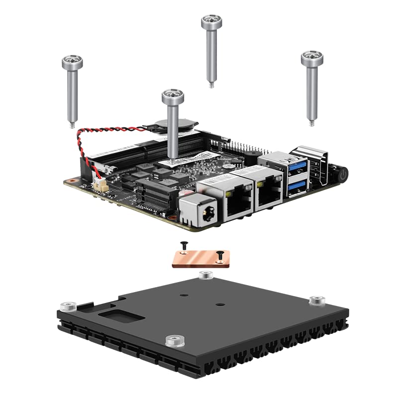 CWWK X86-P2 Fanless Mini PC J4125 Quad Core 2X i226-V 2.5G Nics Firewall Computer NVMe 2xUSB3.0 Industrial Soft Router. (8G RAM 128G SSD)