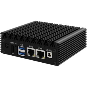 CWWK X86-P2 Fanless Mini PC J4125 Quad Core 2X i226-V 2.5G Nics Firewall Computer NVMe 2xUSB3.0 Industrial Soft Router. (8G RAM 128G SSD)