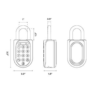 igloohome New Smart Padlock 2 (SP2), The Toughest Smart Padlock – Generate Access from Anywhere with The Mobile app (iOS/Android) – No WiFi Needed, Waterproof & Rechargeable