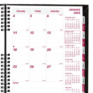 brownline 2024 essential monthly planner, 14 months, december 2023 to january 2025, twin-wire binding, 8.875" x 7.125", mountain green (cb1200g.03-24)