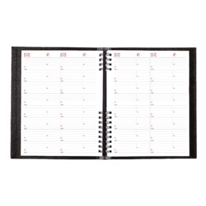 Brownline 2024 CoilPro Daily Professional Planner, Four-Person Appointment Book, 12 Months, January to December, Twin-Wire Binding, 11" x 8.5", Black (CB960C.BLK-24)