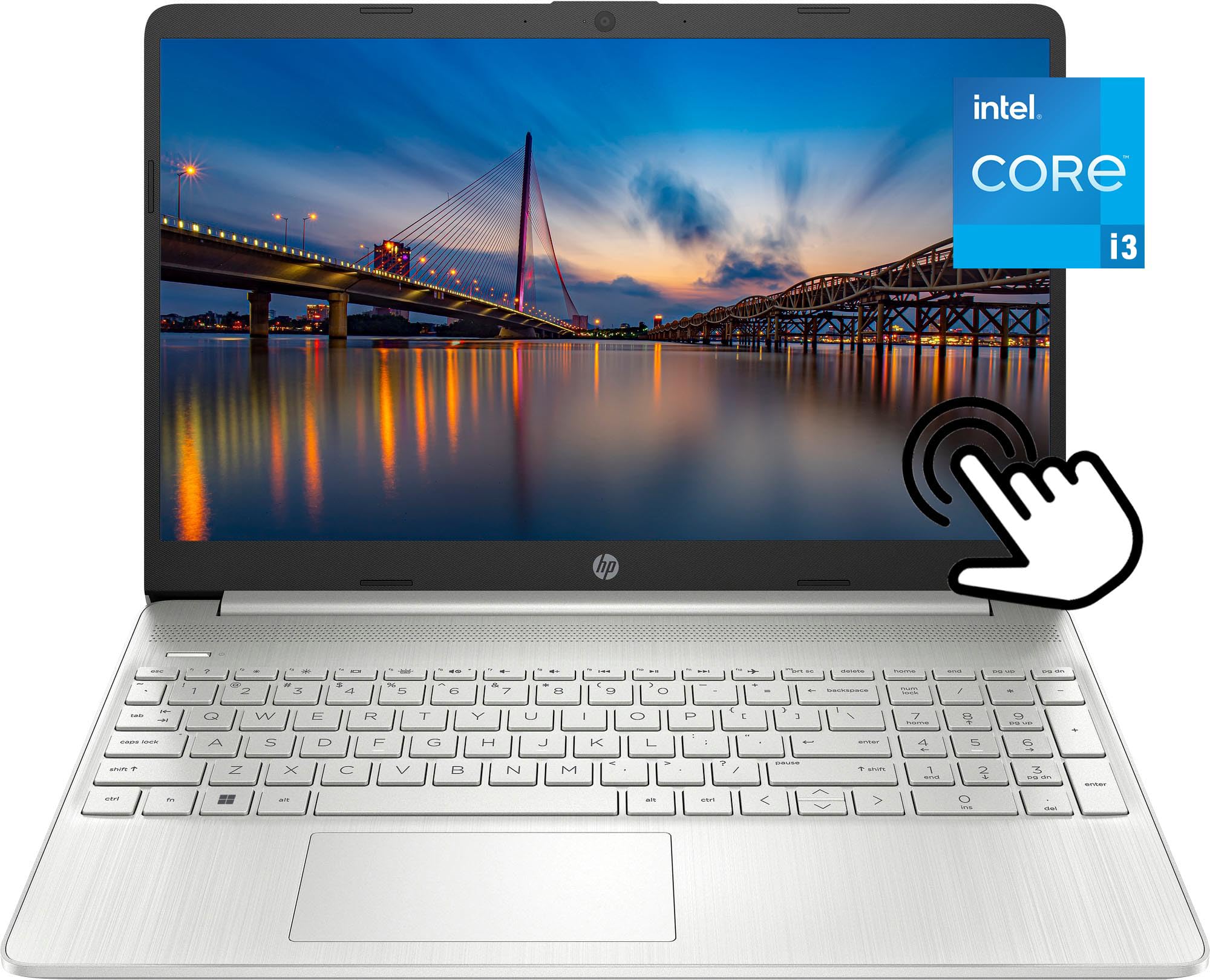 HP 15.6" Touchscreen Newest Flagship HD Laptop, Intel i3-1115G4 up to 4.1GHz (Beat i5-1035G4), 16GB RAM, 512GB NVMe SSD, Fast Charge, Numpad, Bluetooth, Wi-Fi, HDMI, Win 11 Home S,w/GM Accessories