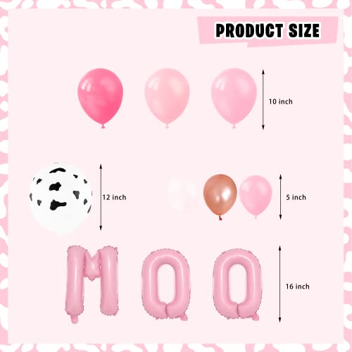 Cow Birthday Party Decorations for 2 Year, 110 Pcs Party Supplies Balloons Garland Arch Kit for Mens - Backdrop, Cake, and Cupcake Toppers, Latex Balloon, Foil Balloon, Hanging Swirls