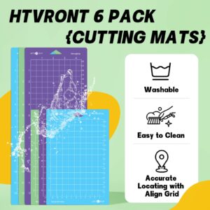 HTVRONT Cutting Mat for Cricut Joy Machine, 6 Pack Cutting Mats (3 Pcs 4.5X12in & 3 Pcs 4.5X6.5in), Variety Adhesive Cutting Mats Replacement Accessories for Cricut Joy Accessories