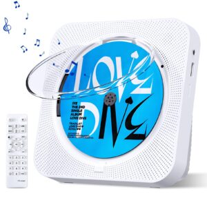 micocious cd player with speakers bluetooth desktop cd players for home kpop music cd player with led screen fm radio remote control timer support aux usb tf card playback