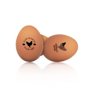 stamtech egg stamps for fresh eggs - make your mark on farm fresh eggs with custom egg stamp customizable and easy to use for homegrown eggs and kitchen creations