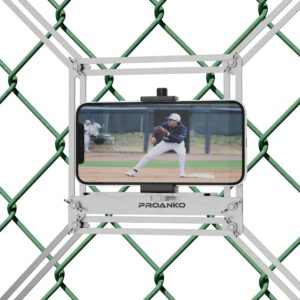 cell phone fence mount camera fence mount for iphone, phones, gopro, chain link fence mount for recording baseball/softball/tennis(mini plus)