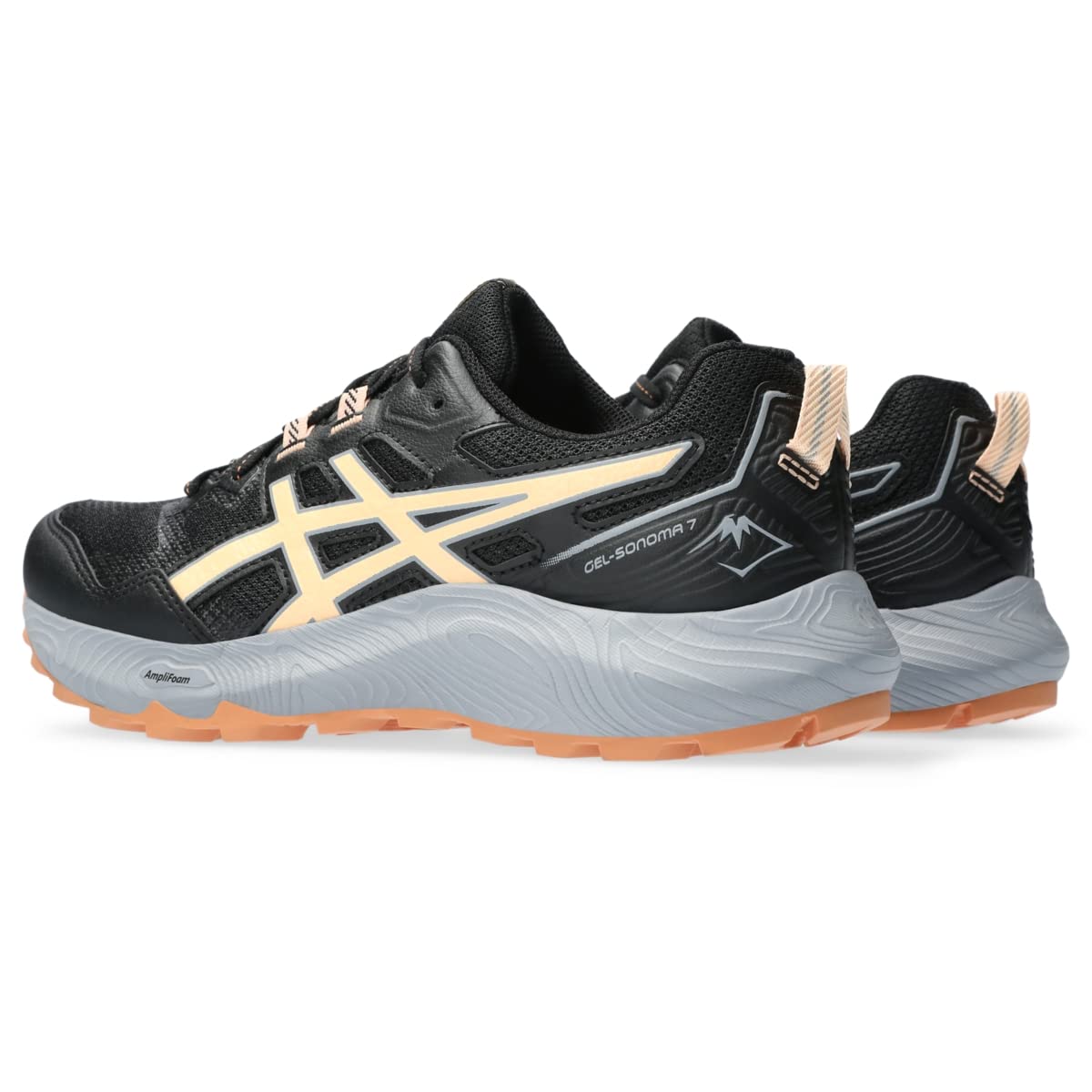 ASICS Women's Gel-Sonoma 7 Running Shoes, 10, Black/Apricot Crush