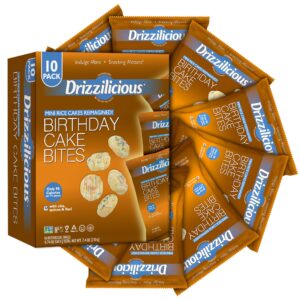 drizzilicious - 0.74 oz 10 pack mini rice cake (birthday cake)