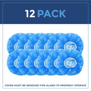 IMPRESA [12 Pack] Temporary Smoke Detector Cover to Protect Vital Alarms - Smoke Alarm Paint Cover During Construction - Fire Alarm Cover Set That Fits Most Models - Fire Alarm Covers Plastic