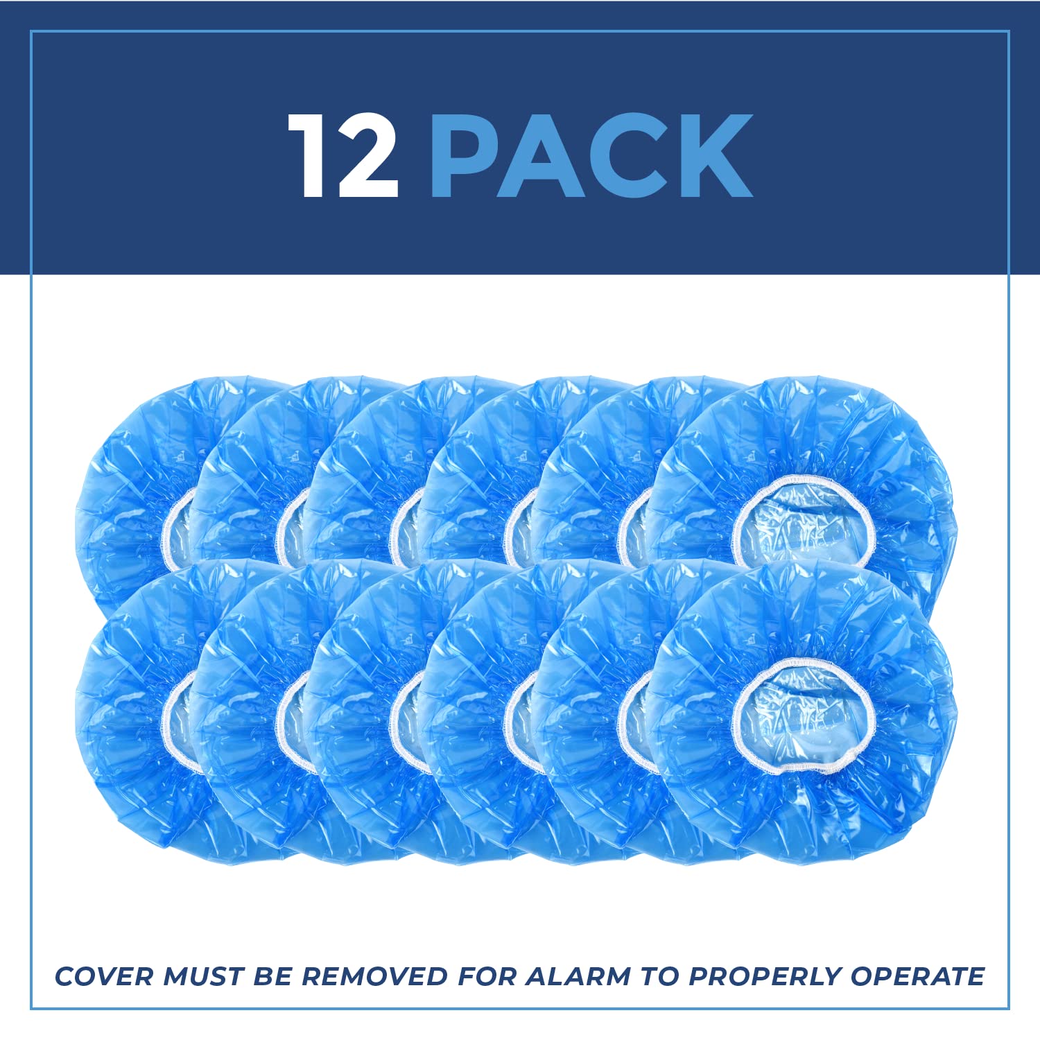 IMPRESA [12 Pack] Temporary Smoke Detector Cover to Protect Vital Alarms - Smoke Alarm Paint Cover During Construction - Fire Alarm Cover Set That Fits Most Models - Fire Alarm Covers Plastic