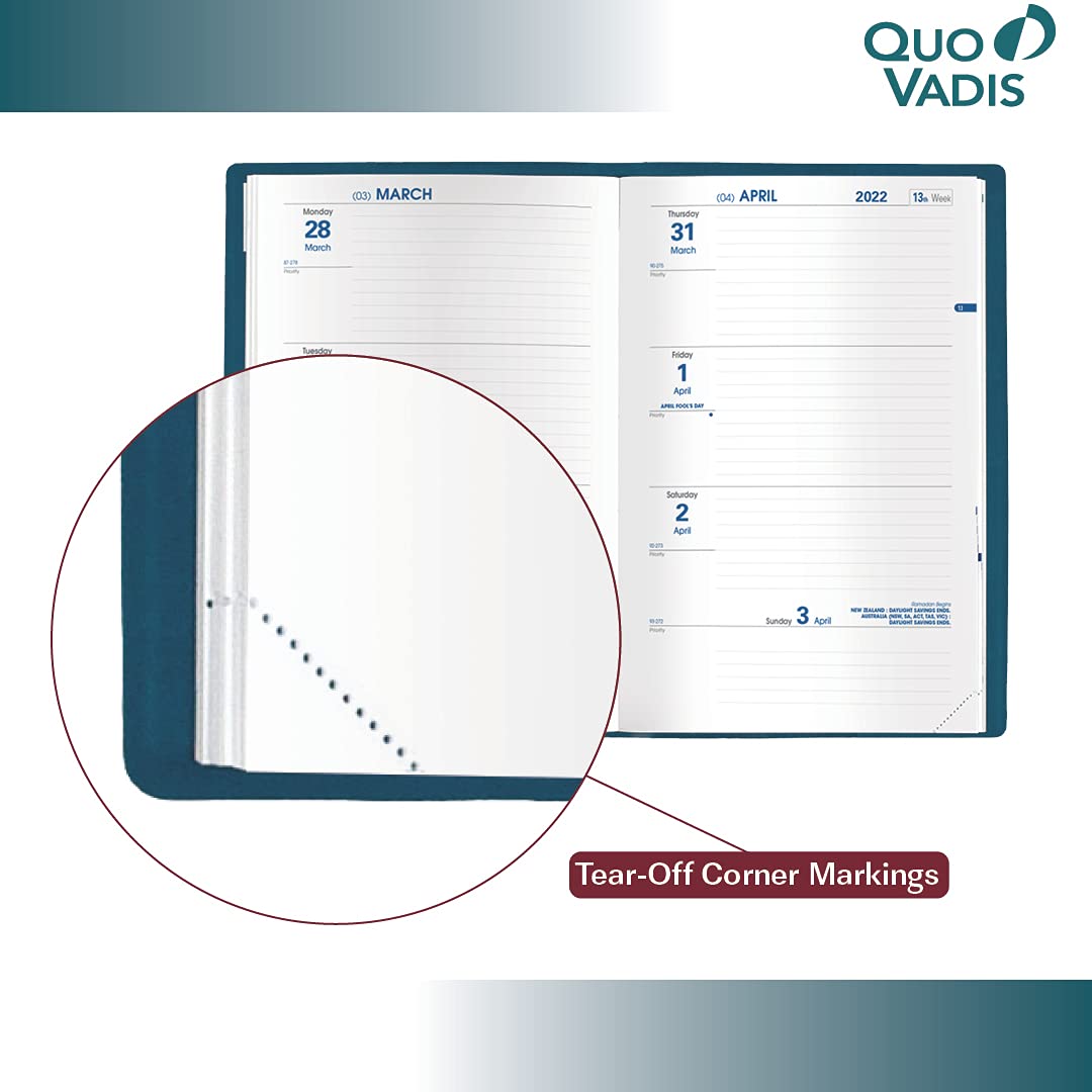 Quo Vadis 2024 Notor - Daily Planner - 12 Months, Jan. to Dec. - 4 3/4 x 6 3/4" - Refill - Time Mangement Organizer and Appointment Journal