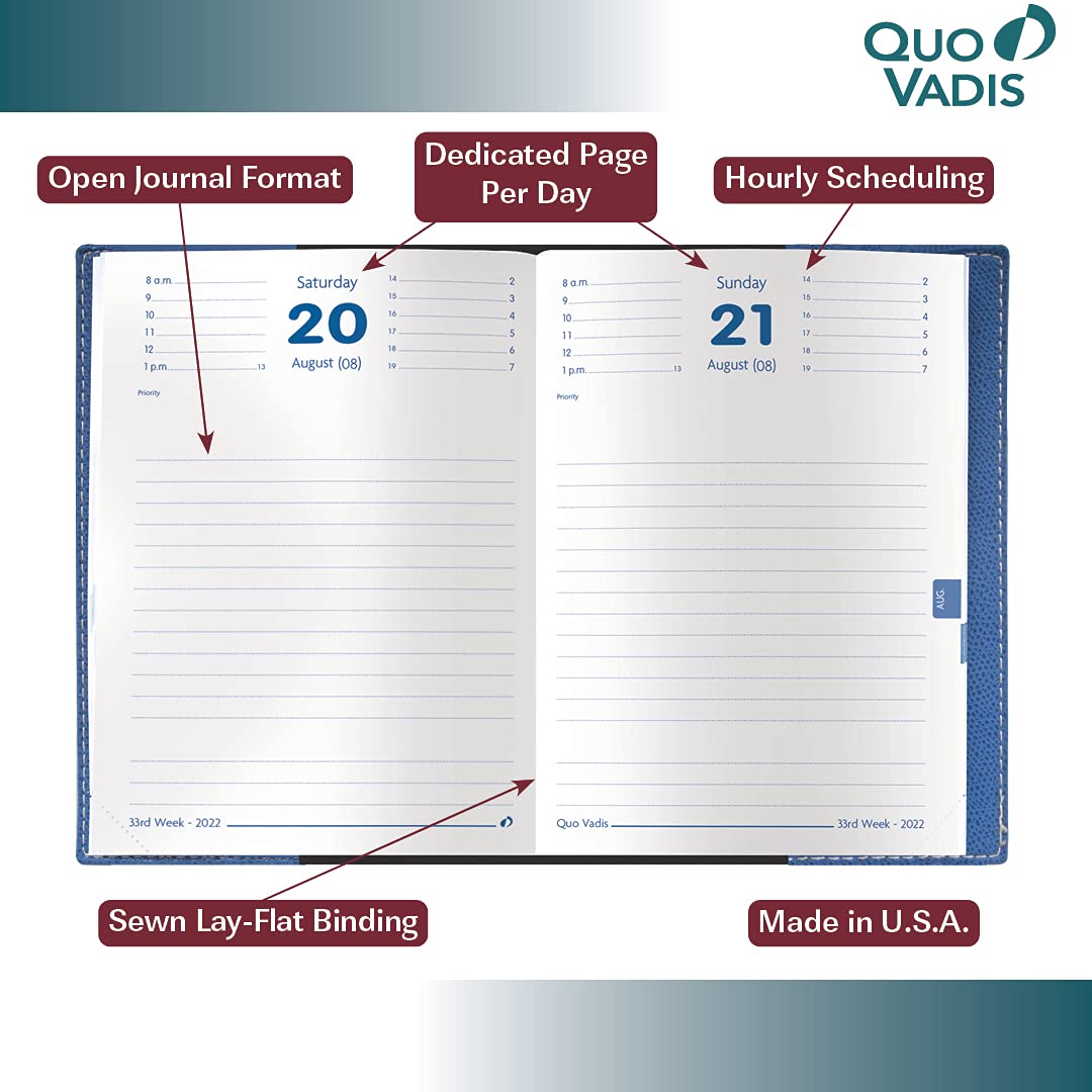 Quo Vadis 2024 Notor - Daily Planner - 12 Months, Jan. to Dec. - 4 3/4 x 6 3/4" - Refill - Time Mangement Organizer and Appointment Journal