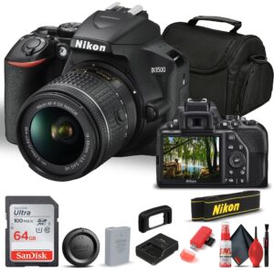 nikon d3500 dslr camera with 18-55mm lens (1590) (renewed)