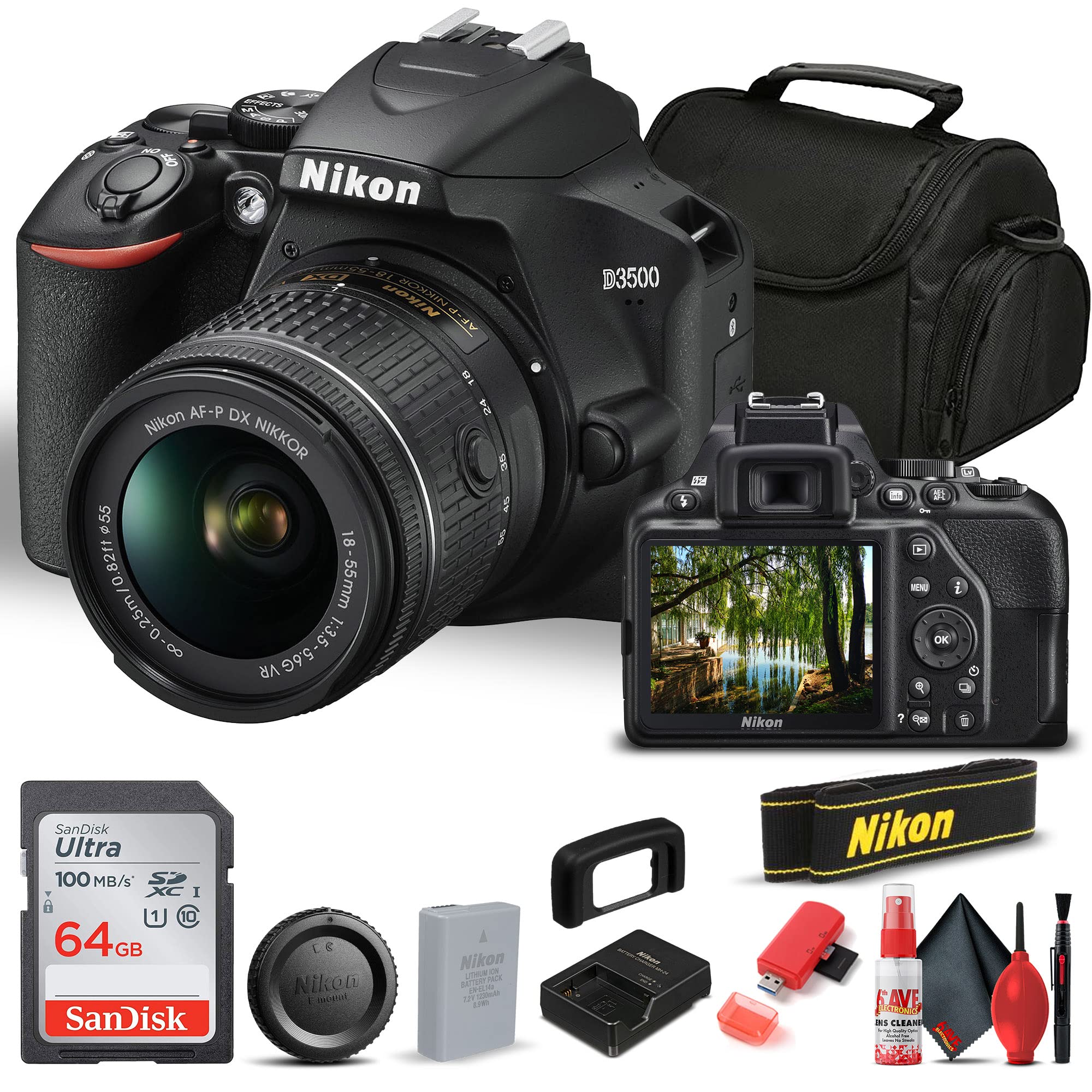 Nikon D3500 DSLR Camera with 18-55mm Lens (1590) (Renewed)