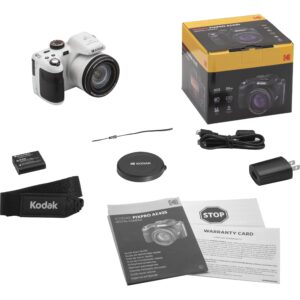 Kodak PIXPRO AZ425 Digital Camera + 64GB Memory Card + Camera Case (Black) + USB Card Reader + Table Tripod + Accessories (White)