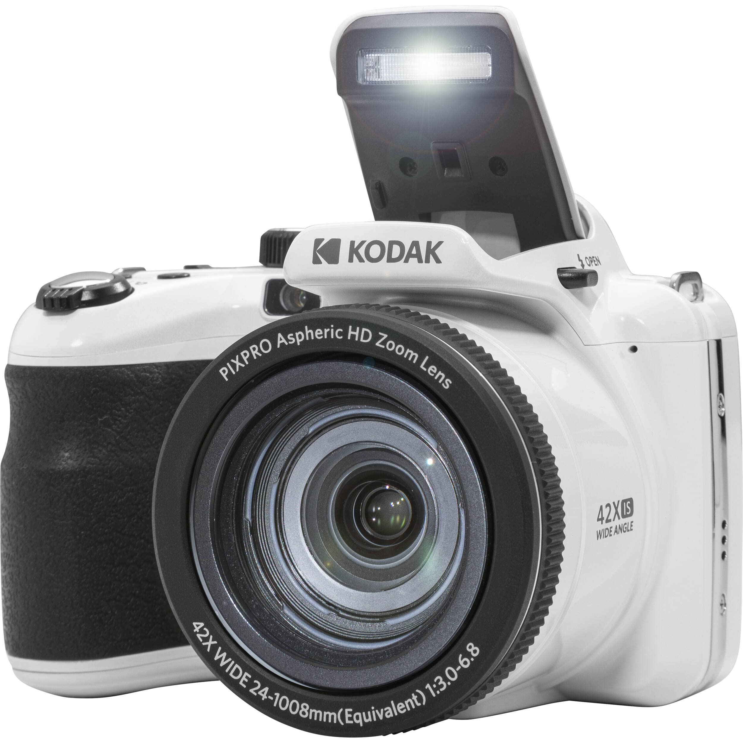 Kodak PIXPRO AZ425 Digital Camera + 64GB Memory Card + Camera Case (Black) + USB Card Reader + Table Tripod + Accessories (White)