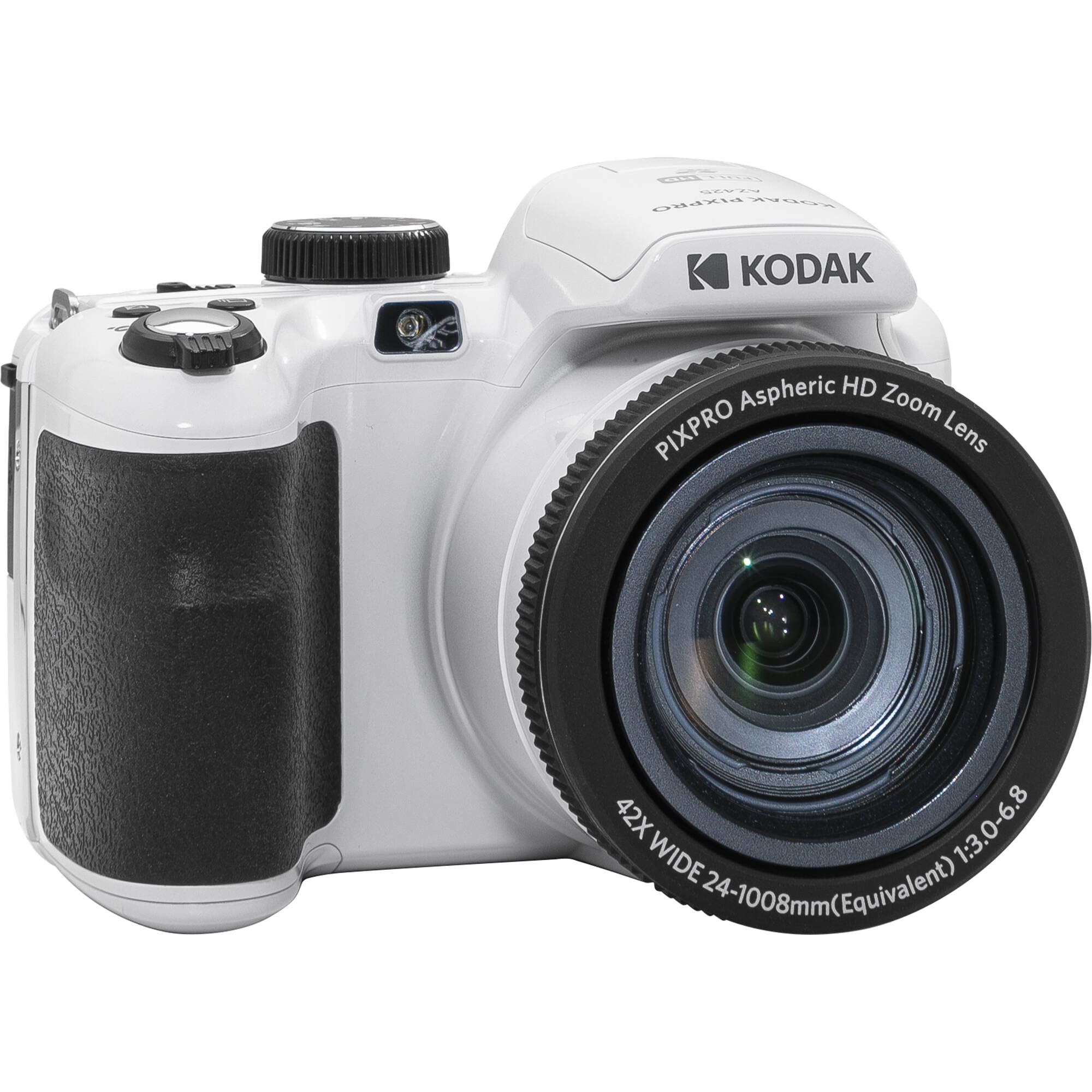 Kodak PIXPRO AZ425 Digital Camera + 64GB Memory Card + Camera Case (Black) + USB Card Reader + Table Tripod + Accessories (White)