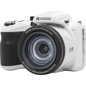 Kodak PIXPRO AZ425 Digital Camera + 64GB Memory Card + Camera Case (Black) + USB Card Reader + Table Tripod + Accessories (White)