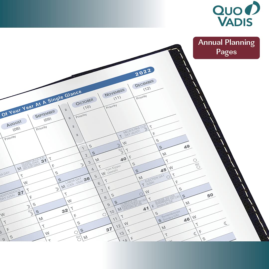 Quo Vadis 2024 Sapa X Weekly Planner 12 Months, Jan. to Dec. 3 1/2 x 5 1/4" - Refill - Productivity Time Mangement Organizer