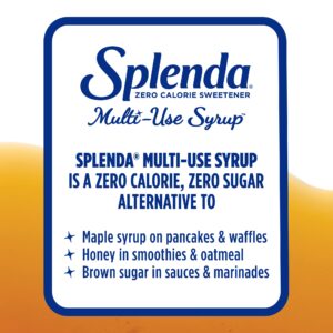 Splenda Multi-Use Syrup, Zero Calorie, Sugar Free Substitute for Maple Syrup, Honey, Agave and Brown Sugar, Allulose Liquid Sweetener, 8oz Bottle