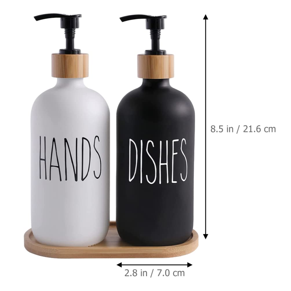 Angoily 1 Set Soap Dispenser Liquid Soap Pump Bottle Lotion Dispenser Pump Shampoo Pump Bottle Liquid Body Soap Bubble Soap Pump Bottles for Shampoo and Conditioner Cosmetic Wooden