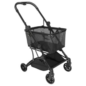 functional collapsible carts shopping cart collapsible utility trolley cart features up 60 lbs total weight capacity, stylish detachable carry bag, swivel tires for easy steering