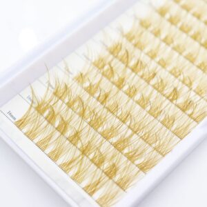 Brown Lash Clusters Blonde Lash Extension 96pcs Light Brown Cluster Lashes D Curl 8-16mm Wispy Individual Lashes With Clear Lash Band Eyelash Extension Clusters By DAODER(Brown Lash Cluster 007)