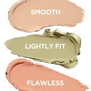 THESAEM Cover Perfection Triple Pot Concealer - 3 Color Concealer with Clear Beige, Green & Peach Shades - Full Coverage Concealer to Correct & Conceal Redness, Dark Circles, 01 Correct Beige