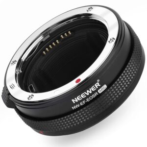 neewer eos ef to rf lens adapter, auto focus lens mount adapter with control ring, compatible with canon ef/ef-s lens eos r eos ra eos rp eos r5 eos r6 eos r3 - nw-ef-eosr arc, max load: 4.4lb/2kg