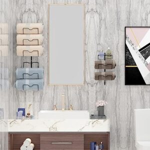 X-cosrack 9-Tier Over The Door Towel Racks for Bathroom - Wall Mounted Metal Towel Holder-Rolled Towel Organizer Door Hanging Towel Storage-Matte Black