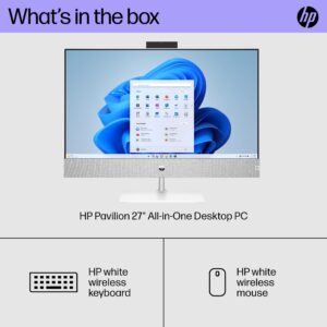 HP Pavilion 27 inch All-in-One Desktop PC, FHD Display, 13th Generation Intel Core i7-13700T, 16 GB RAM, 256 GB SSD, 1 TB HD, Intel UHD 770 Graphics, Windows 11 Home, 27- ca2080 (2023)