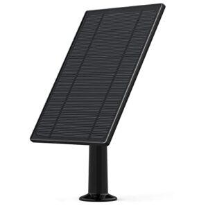 6w solar panel charging compatible with eufy solocam l40/l20/s40 only,with 13.1ft waterproof charging cable, ip65 weatherproof,includes secure wall mount(black) (1)