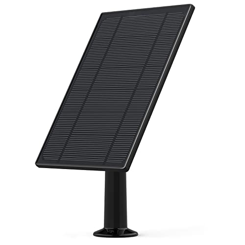 6W Solar Panel Charging Compatible with Eufy Solocam L40/L20/S40 Only,with 13.1ft Waterproof Charging Cable, IP65 Weatherproof,Includes Secure Wall Mount(Black) (1)